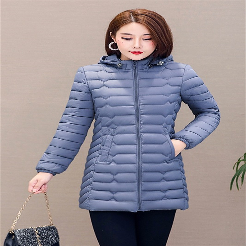 Women's light winter cotton coat Blue - Shop at LoveMi