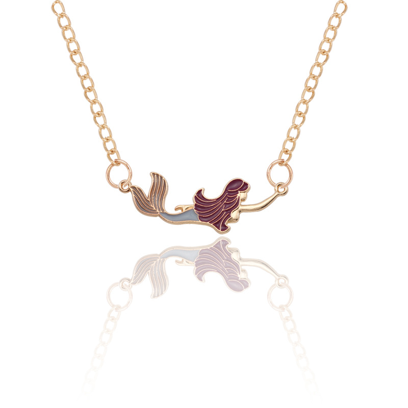Long hair mermaid necklace