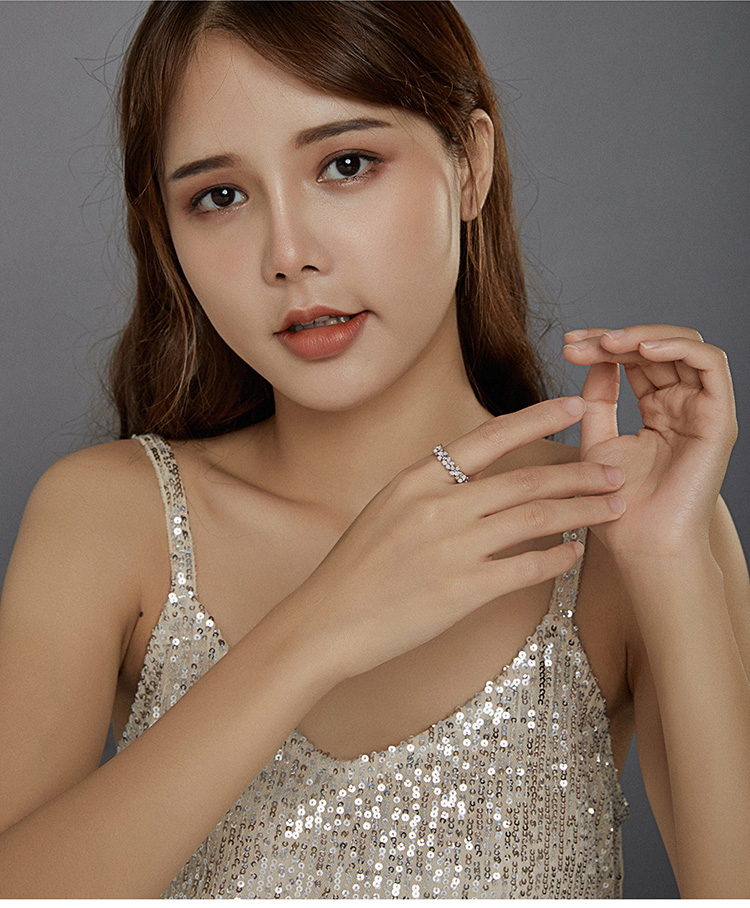 Sterling silver  wreath ring women