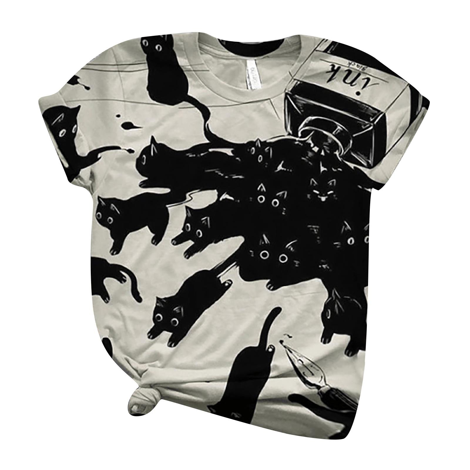 Creative Cartoon Women's Round Neck Print T-shirt