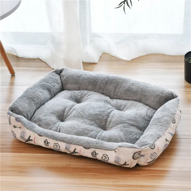 Kennel pet supplies in the large dog pet nest Golden Retriever dog bed autumn and winter cotton dog mat Grey1 - Shop at LoveMi