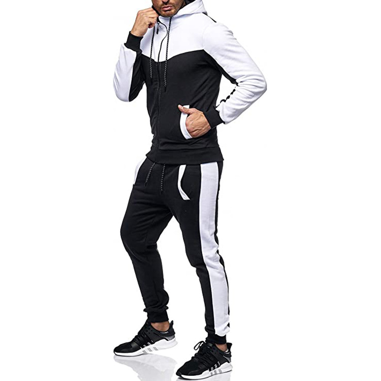 Colorblock Casual Sports Cardigan Suit