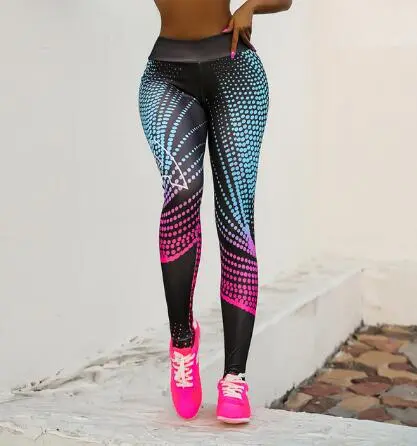 Gym Yoga Pants Sports Outfit for Women Professional Fitness Legging Sport Push Up Tights Pants Printed Pink - Shop at LoveMi