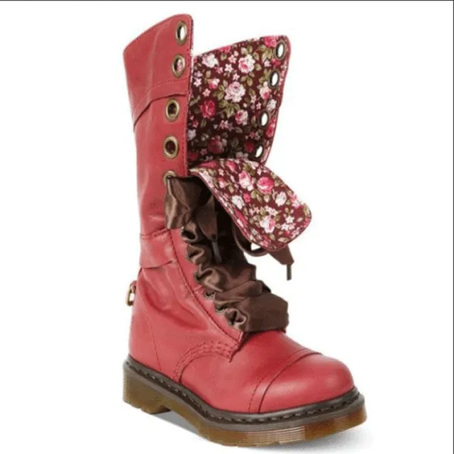 European polished long boots Red - Shop at LoveMi