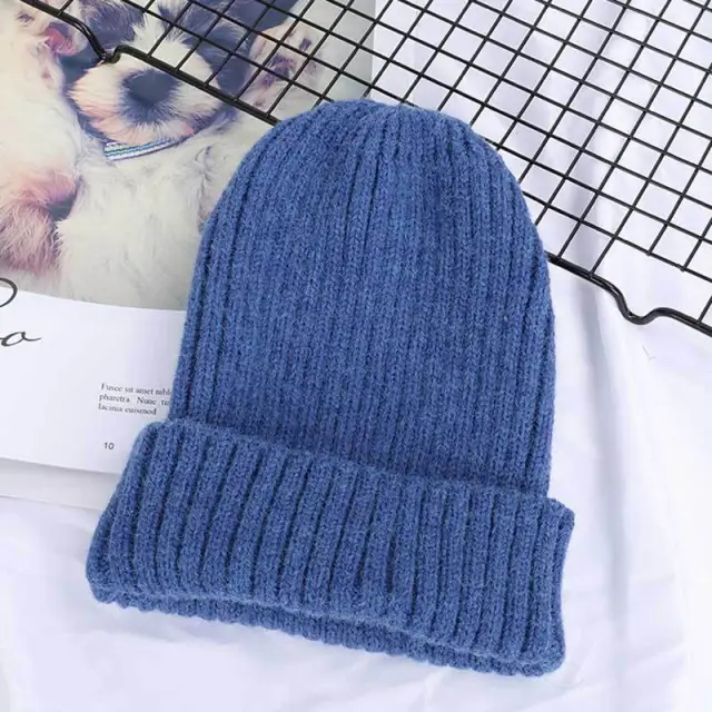 Ladies Korean Autumn And Winter Seahorse Hat Blue - Shop at LoveMi