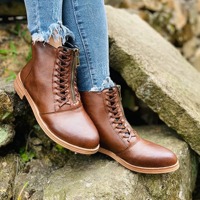 British style Martin boots women Brown - Shop at LoveMi
