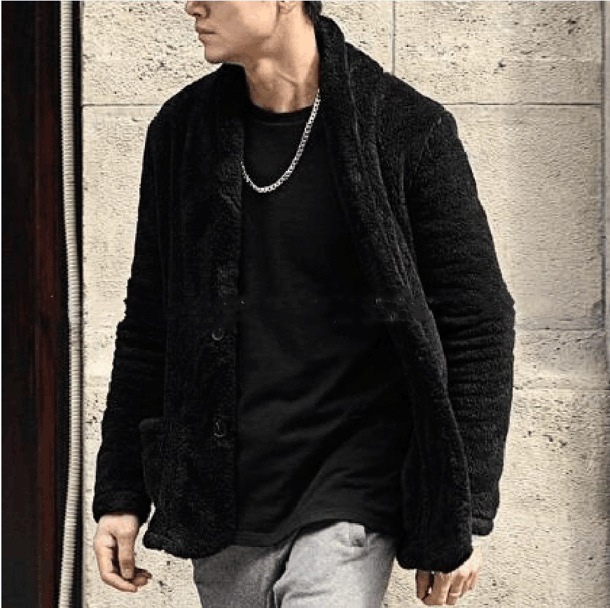 Men's plush plush jacket