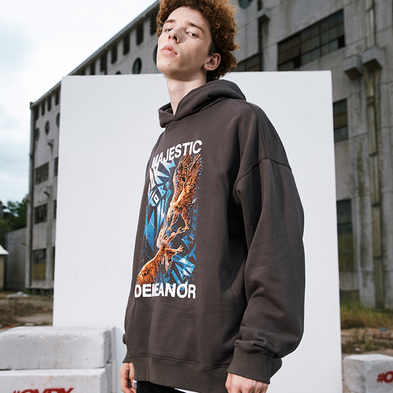 Trendy brand dark high street hoodie