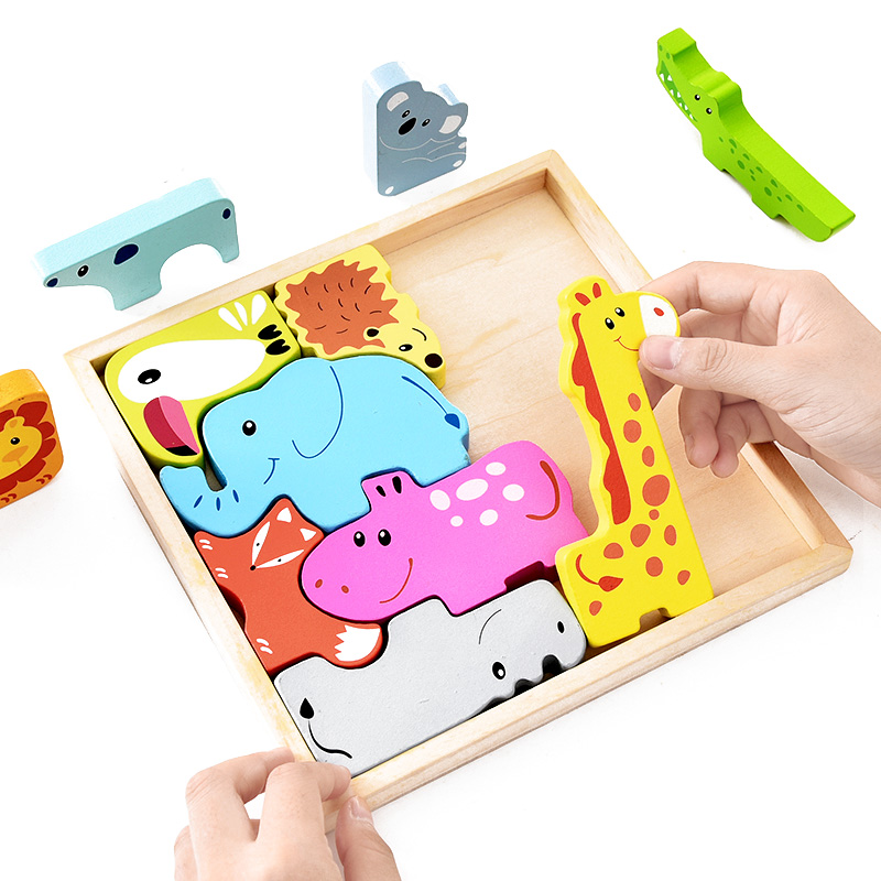 Wooden puzzle animal toy 1