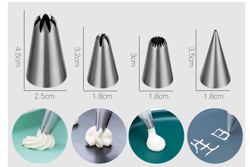 Household baking piping bag piping mouth set