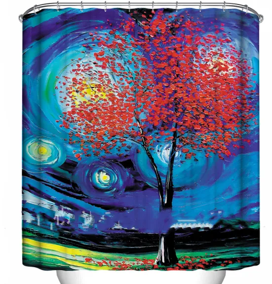 Custom Printed Digital Bathroom Waterproof Toilet Curtain 4Style - Shop at LoveMi