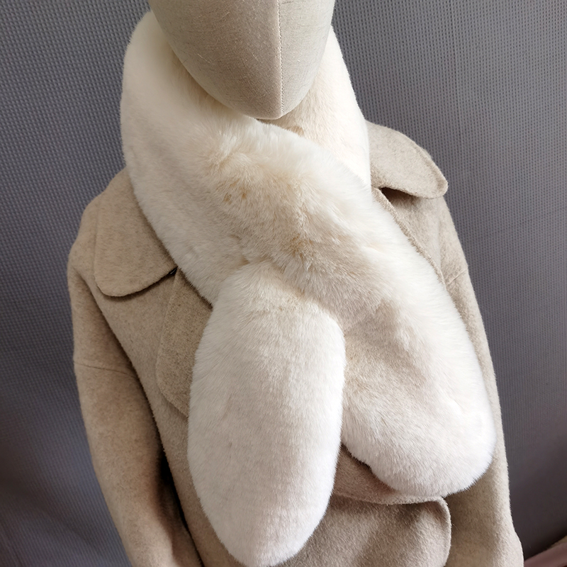 Warm And Thick Imitating Fox Fur Straw And Fur Scarf