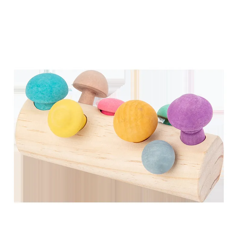 Simulation Mushroom Picking Game Wooden Toys – image 5