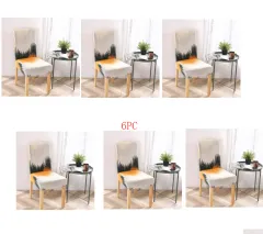 Home Chair Cover Hotel Chair Package Chair Cover Siamese Elastic Chair Cover Office Computer Seat Cover - 6Pcs D - View 1