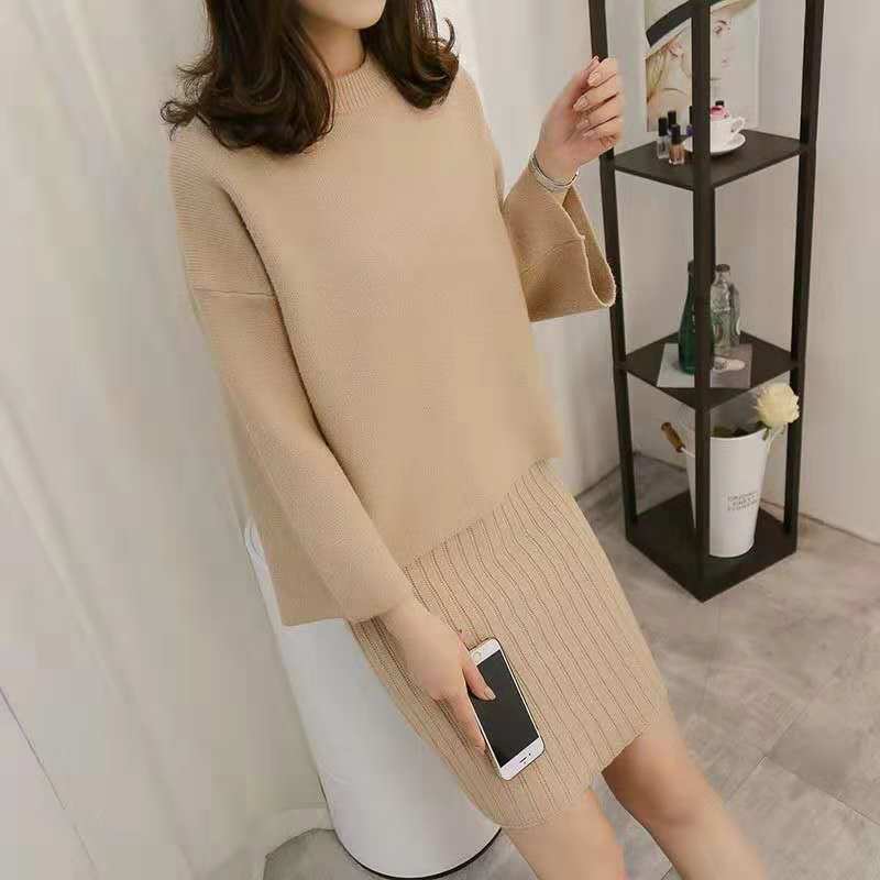Fashion Korean Style Loose Student Pullover Two-piece Sweater
