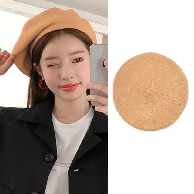 Women's Summer Loose Thin Breathable Beret Camel - Shop at LoveMi
