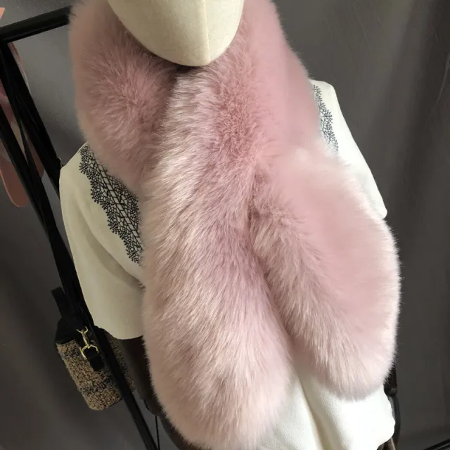Warm And Thick Imitating Fox Fur Straw And Fur Scarf 9Style - Shop at LoveMi