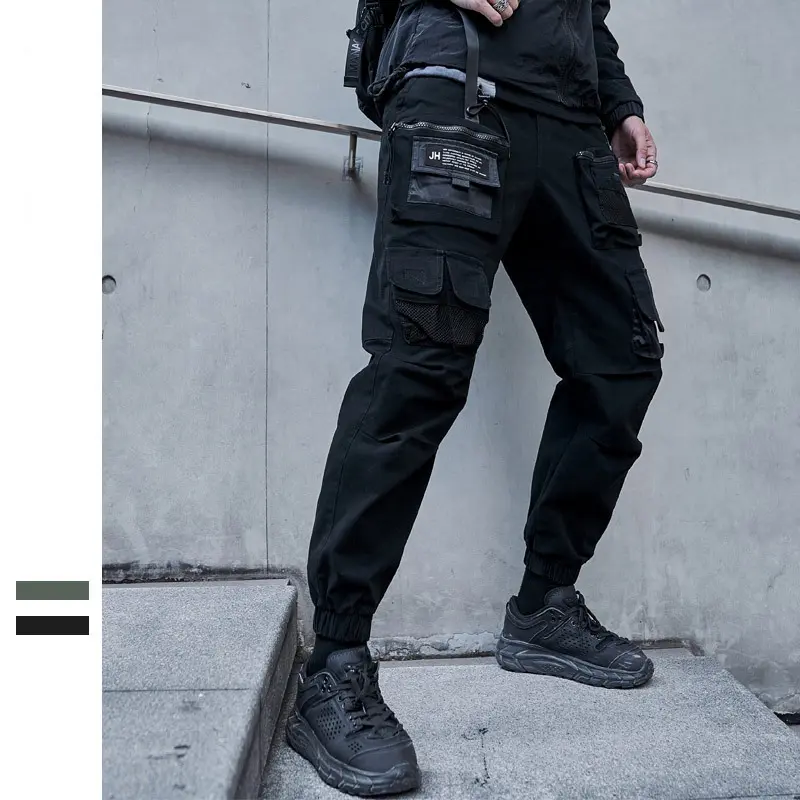 Multi-pocket cropped slacks
