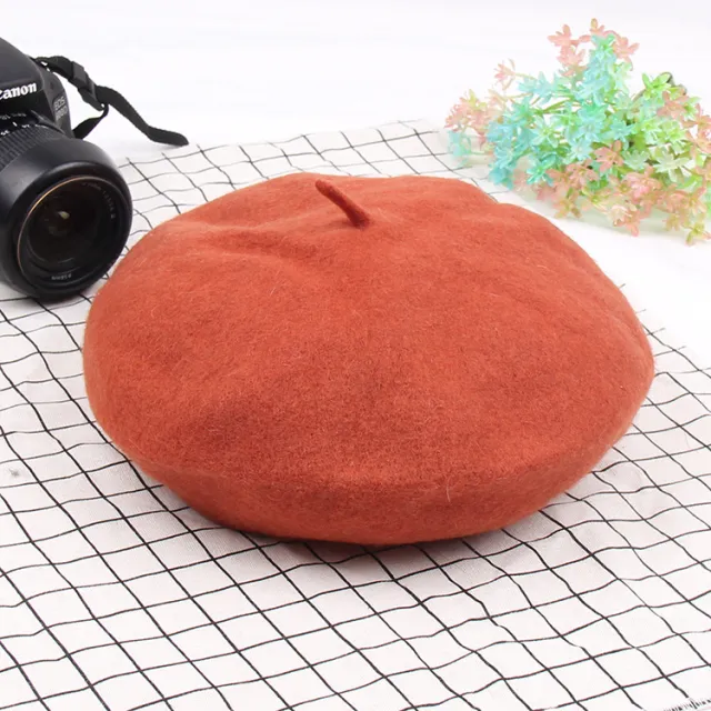Autumn and winter new wool beret Orange - Shop at LoveMi