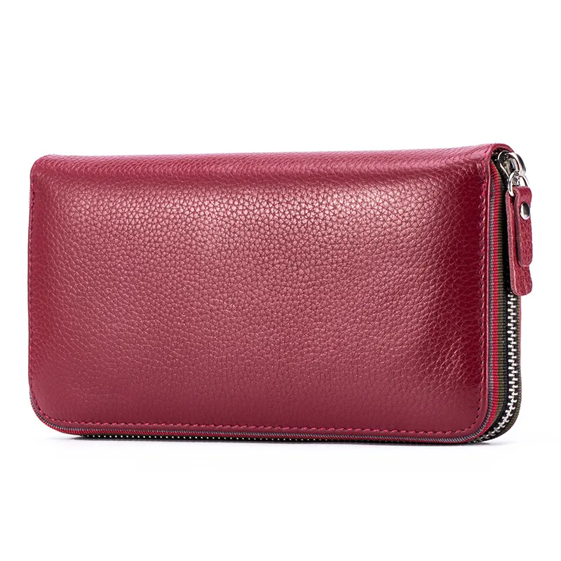 Leather casual wallet - Red