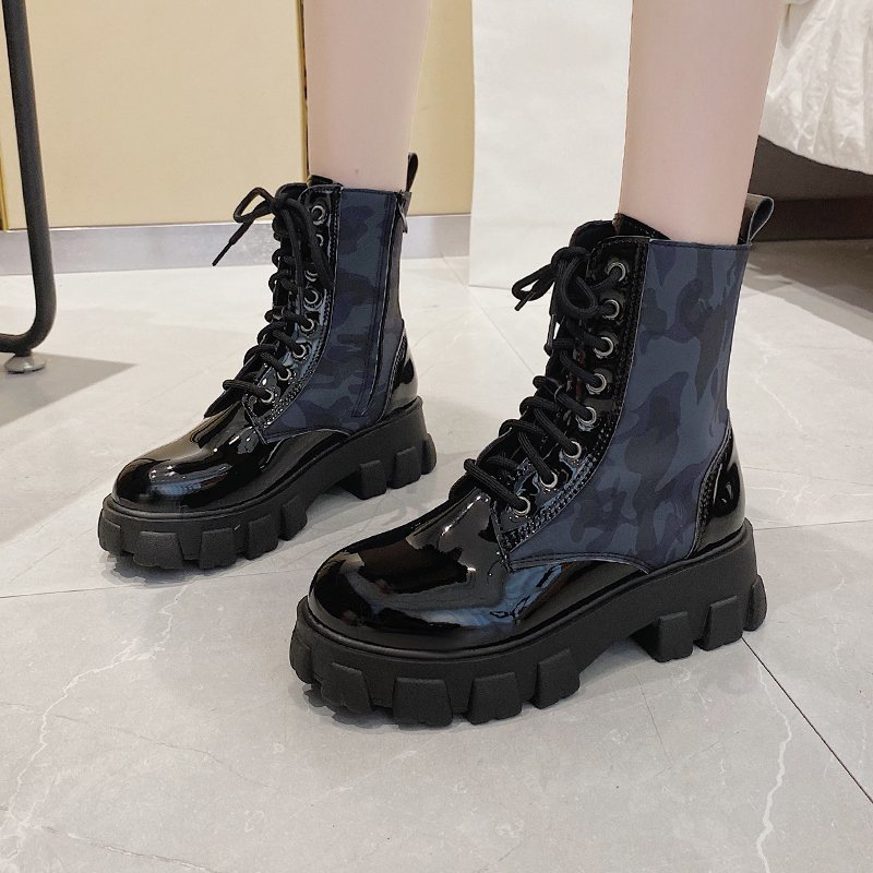 Martin boots thick-soled casual camouflage anti-skid motorcycle