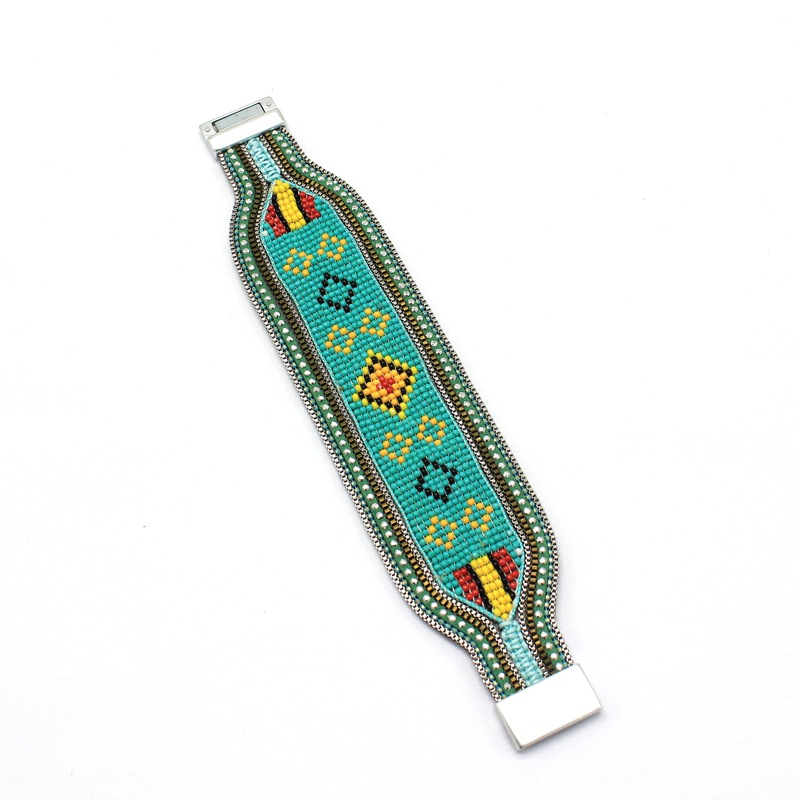 Bohemian Rice Beads Magnet Clasp Bracelet