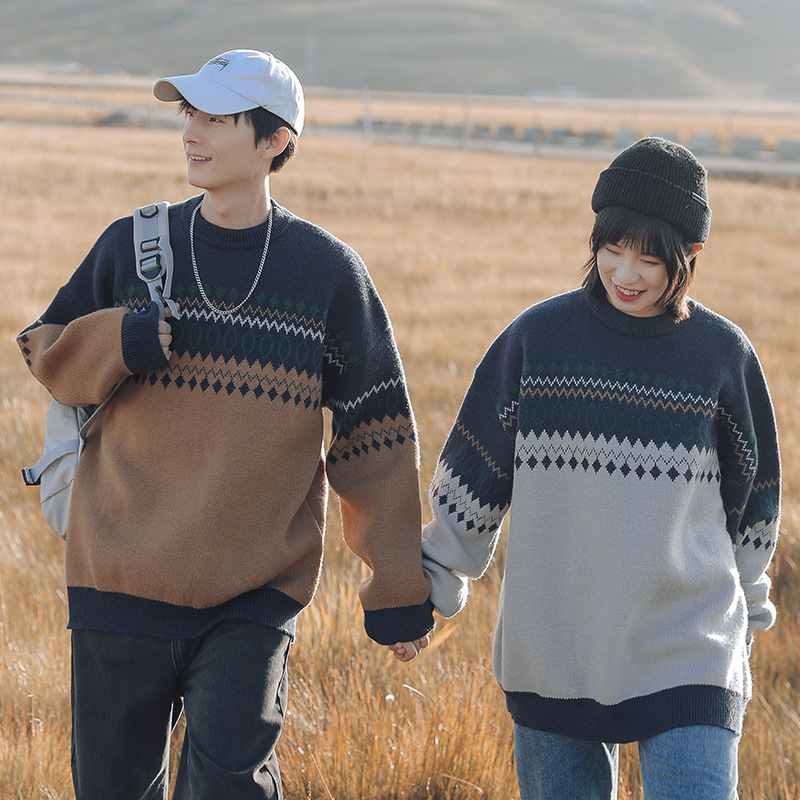  autumn and winter new retro Harajuku style sweater