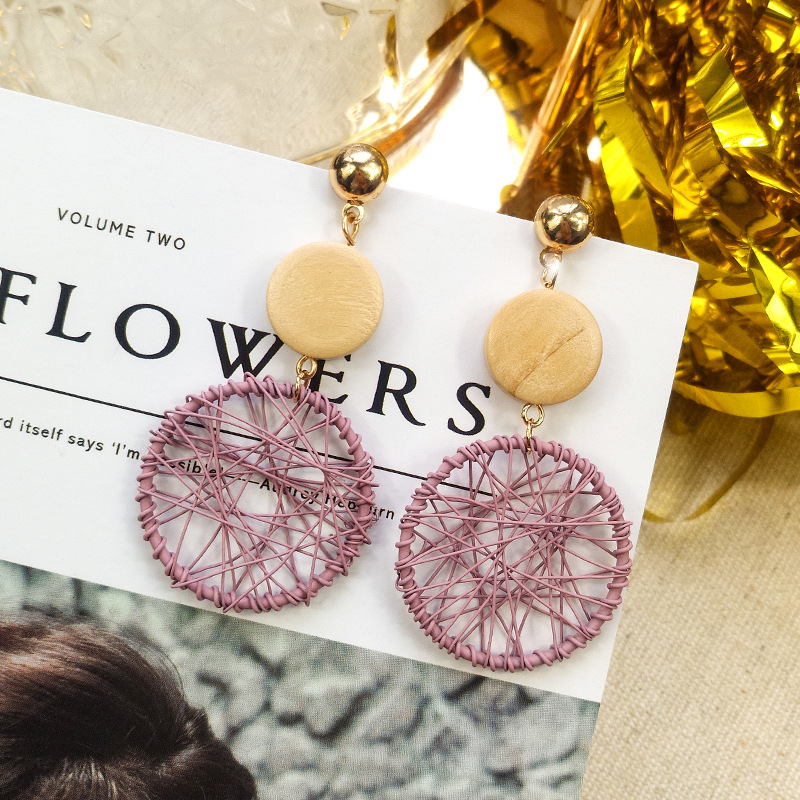 Irregular metal sequins geometric earrings