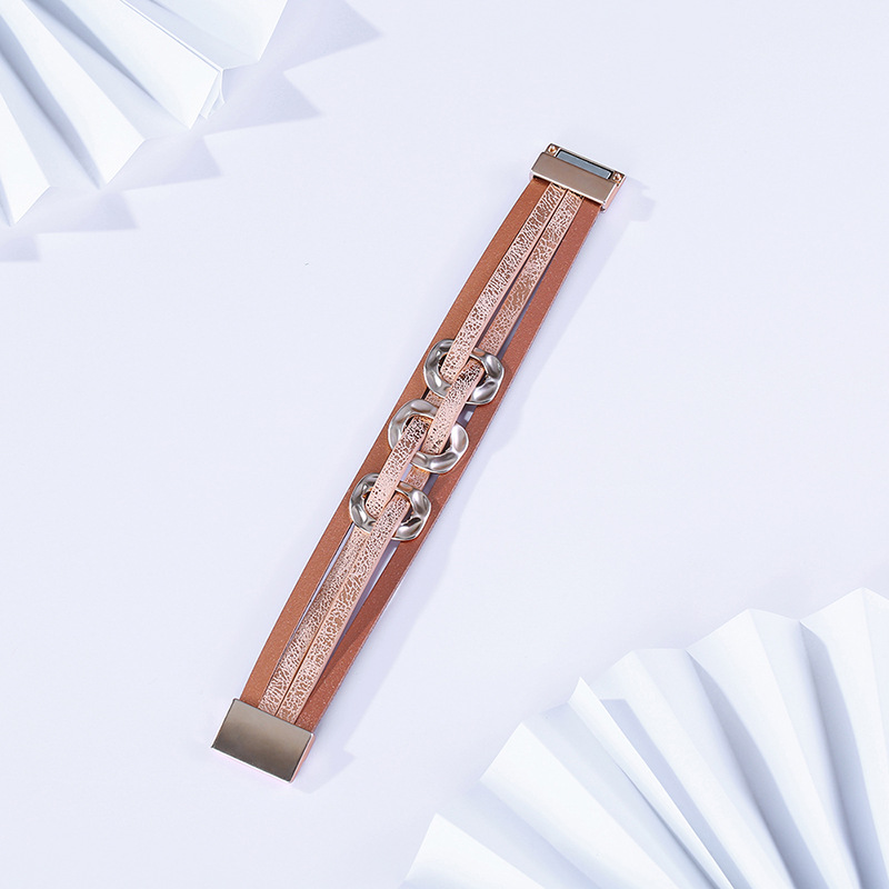 Multilayer leather fashion bracelet