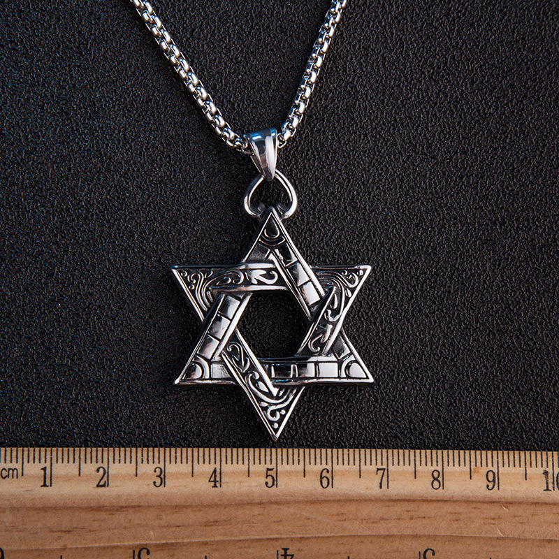 Vintage double-sided six-pointed star pendant