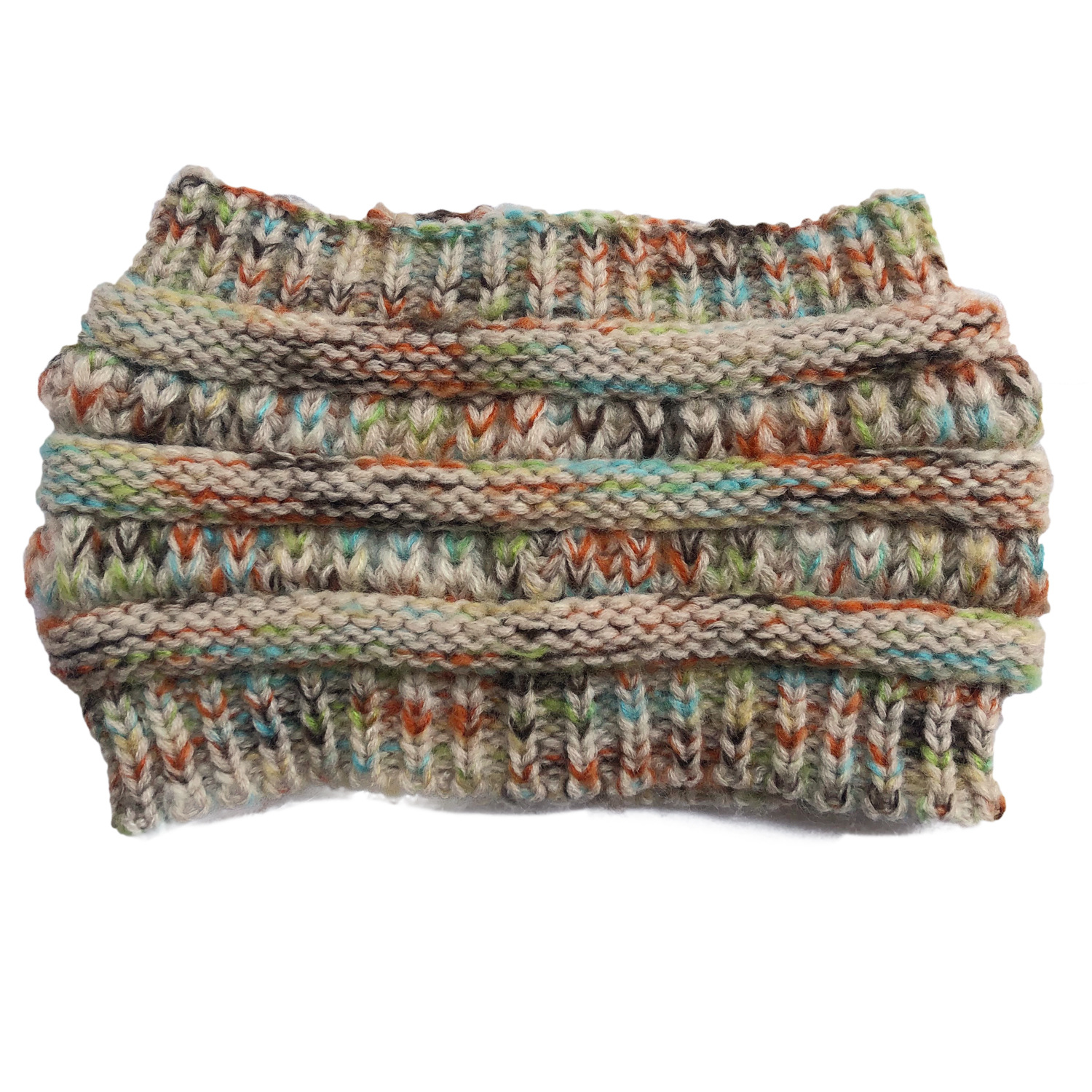 Knitted ponytail wool headband Beige - Shop at LoveMi