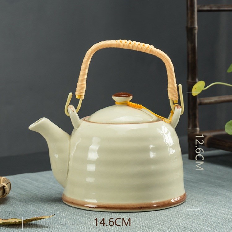 Ceramic Teapot With Strainer Large Handle Pot Single Pot Household 5 Style900Ml - Shop at LoveMi