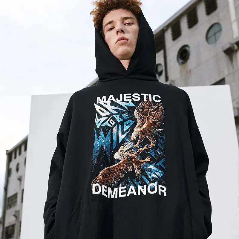 Trendy brand dark high street hoodie