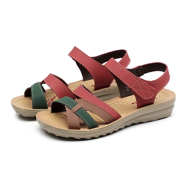 Middle aged and elderly mother sandals Red - Shop at LoveMi