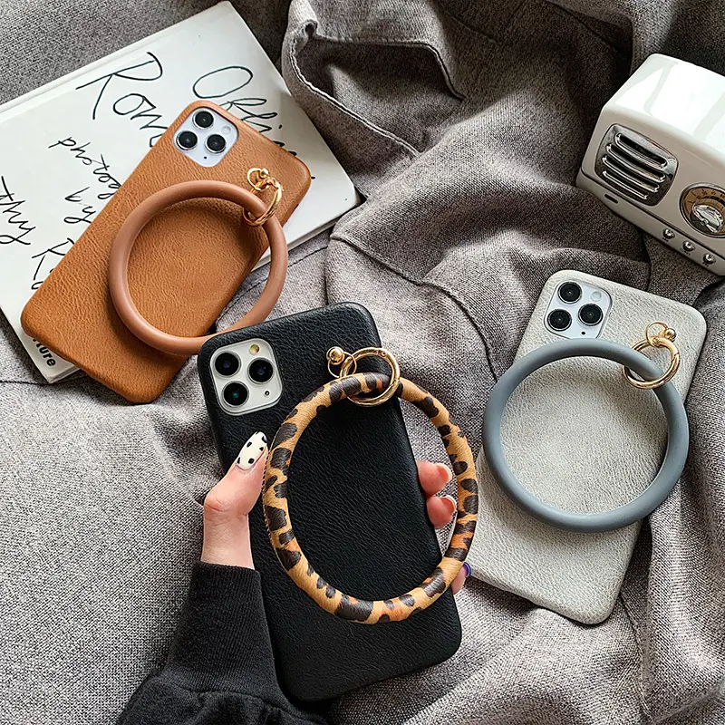Mobile phone personalized anti-fall leather case