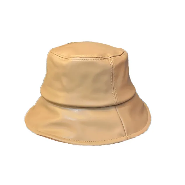 Japanese Designer Pu Leather Fisherman Hat Khaki - Shop at LoveMi