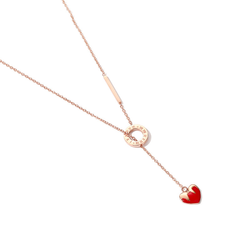 Love sweater chain pendant