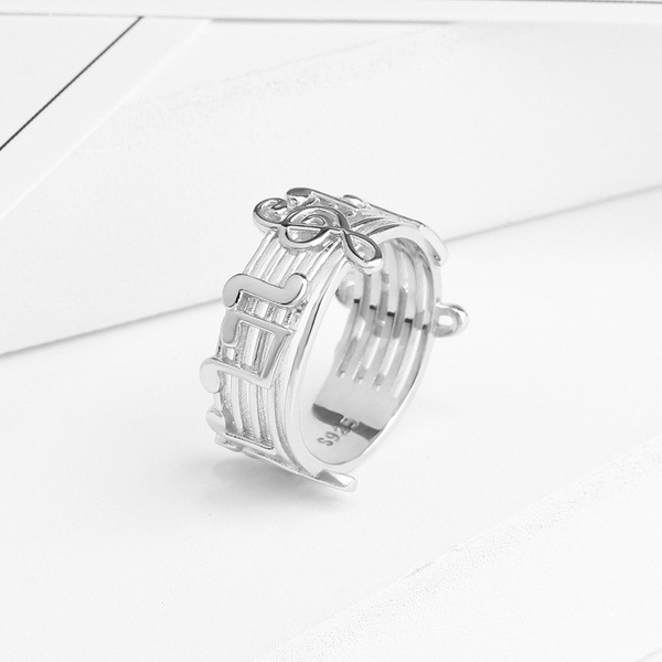 Music symbol ring alloy ring