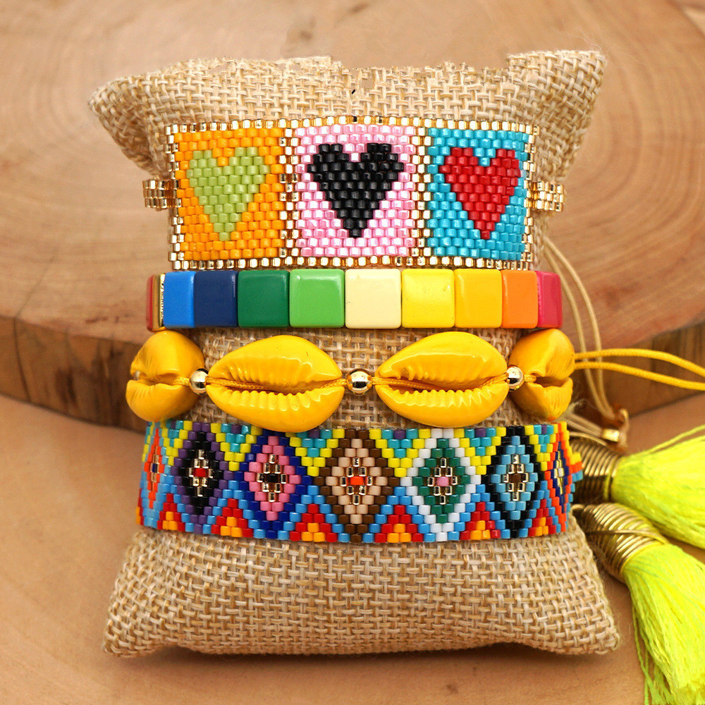 Rice bead woven bracelet