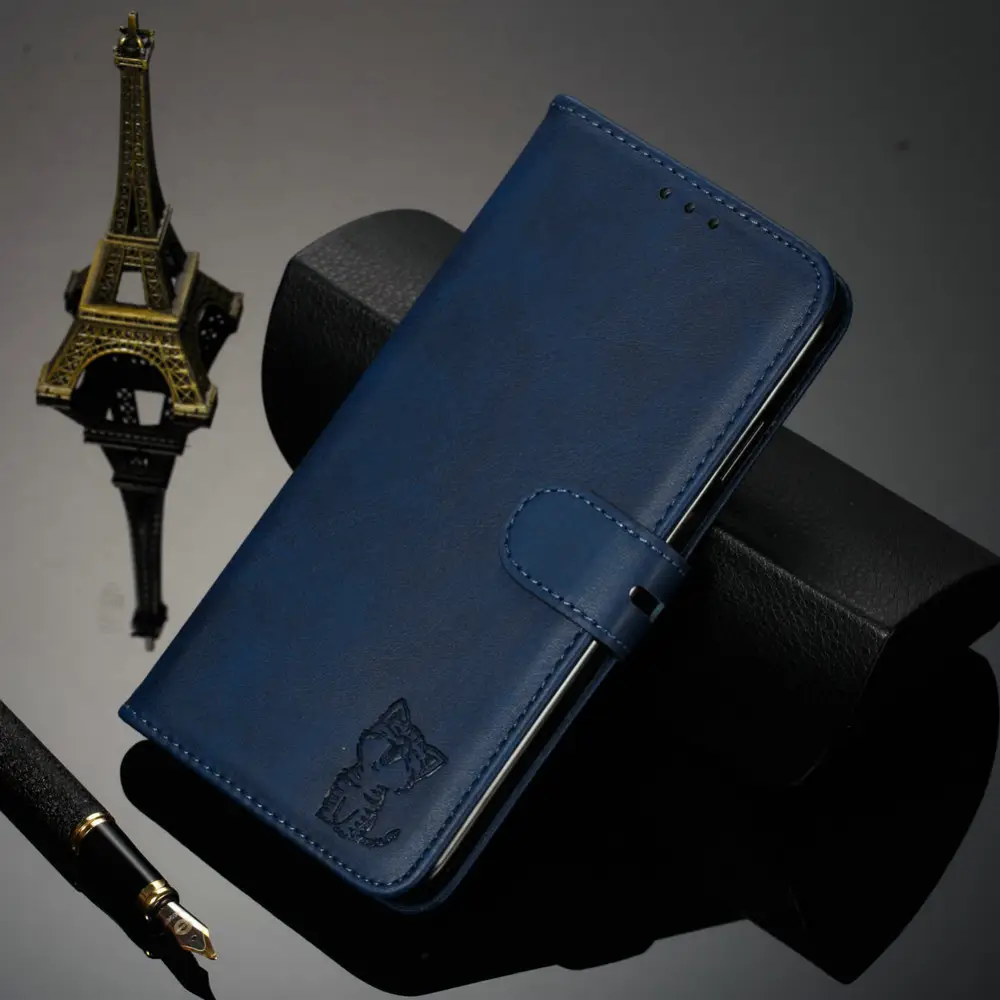 Happy Cat Flip Leather Case
