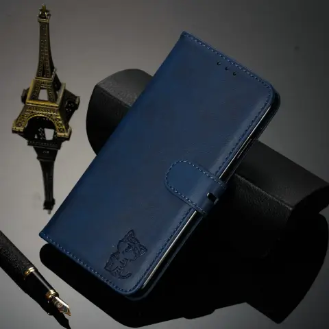 Happy Cat Flip Leather Case