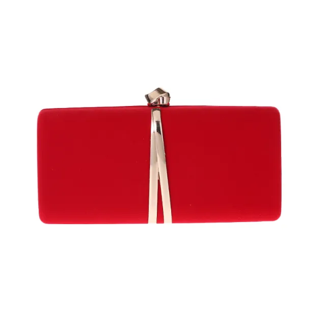Ou Meimei holding a hard box small square bag dinner bag Red - Shop at LoveMi