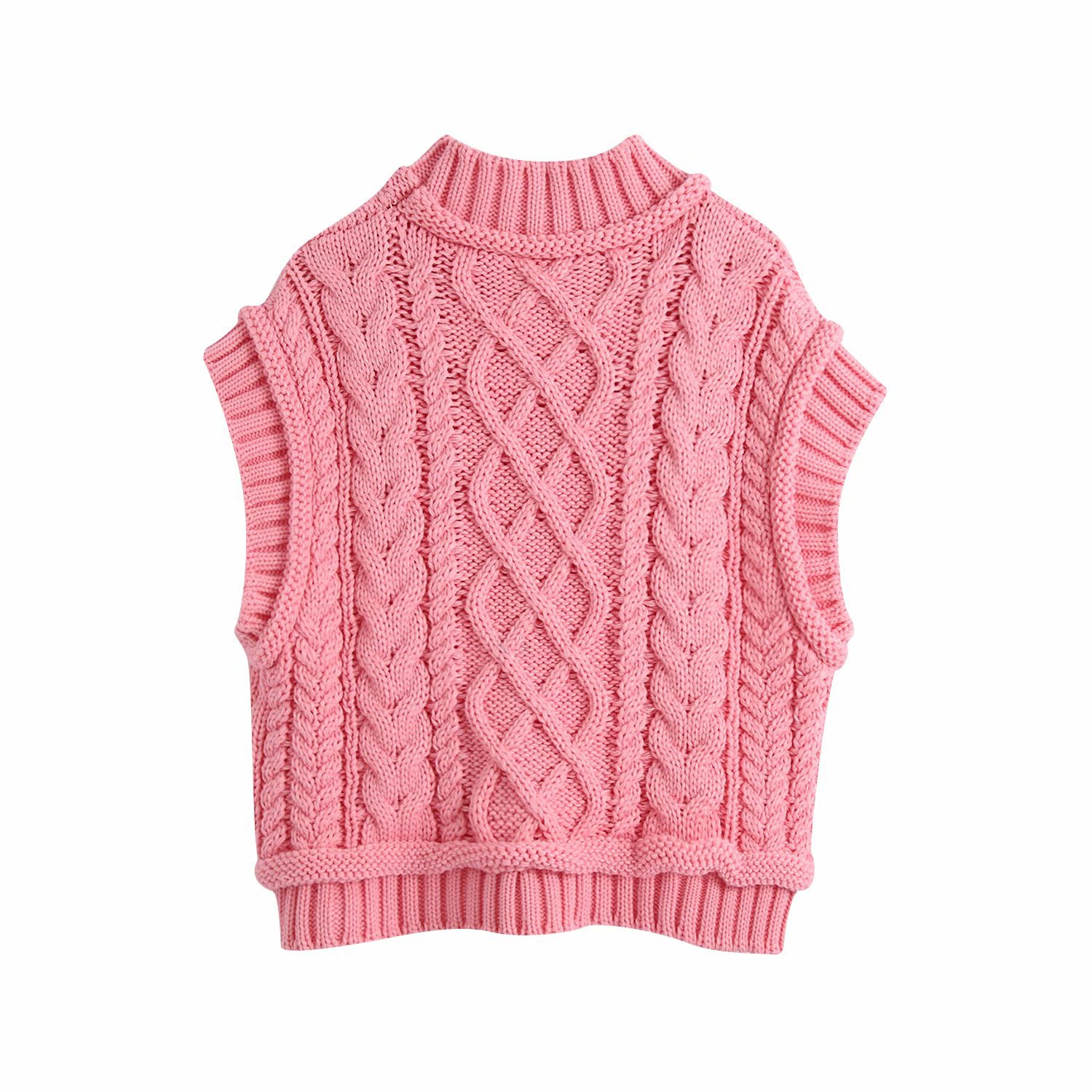 Woven knitted women's vest