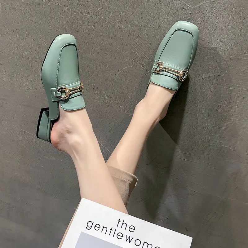 Lazy Baotou Half Slippers - Blue