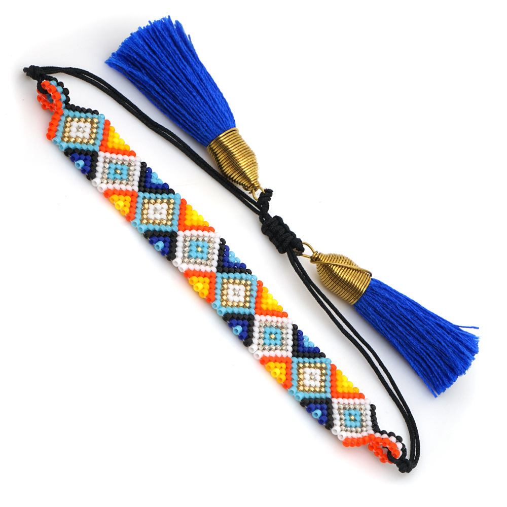 Rice bead woven bracelet