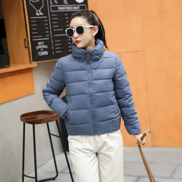 Fashionable warm short cotton coat Grey - Shop at LoveMi