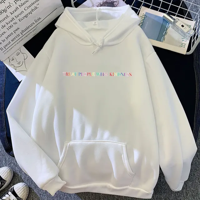 Colorful printed Hoodie White - Shop at LoveMi