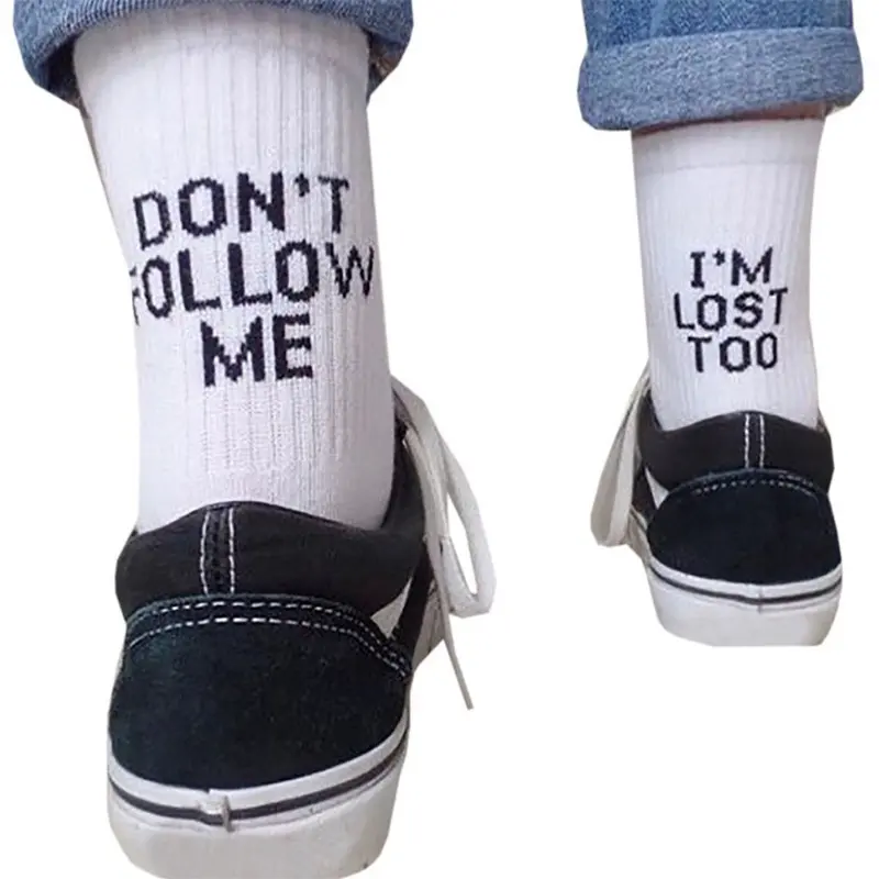 English Alphabet Socks Ins Tide
