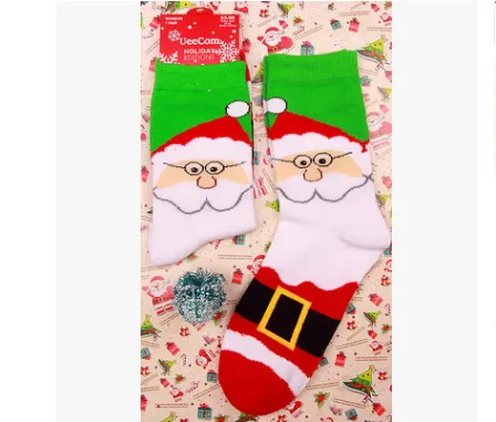 Old man elk snowman cotton women's socks - Eyeglasses