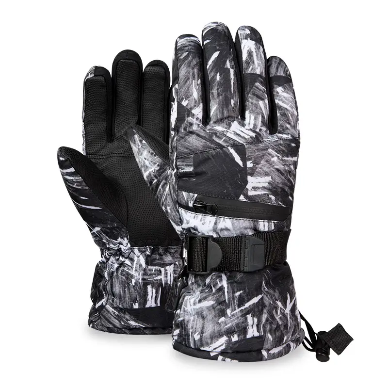 Thicken plus cotton wool warm ski gloves